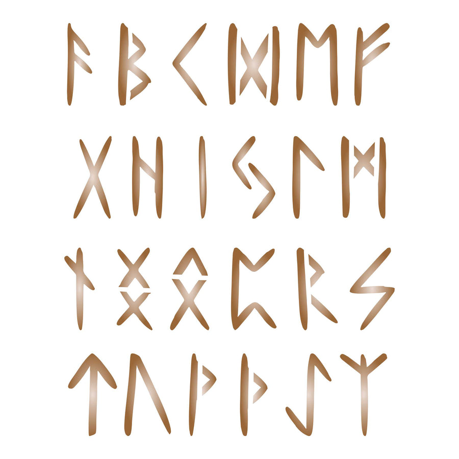 Runes Stencil - Ancient Celtic Norse Nordic Writing Alphabet