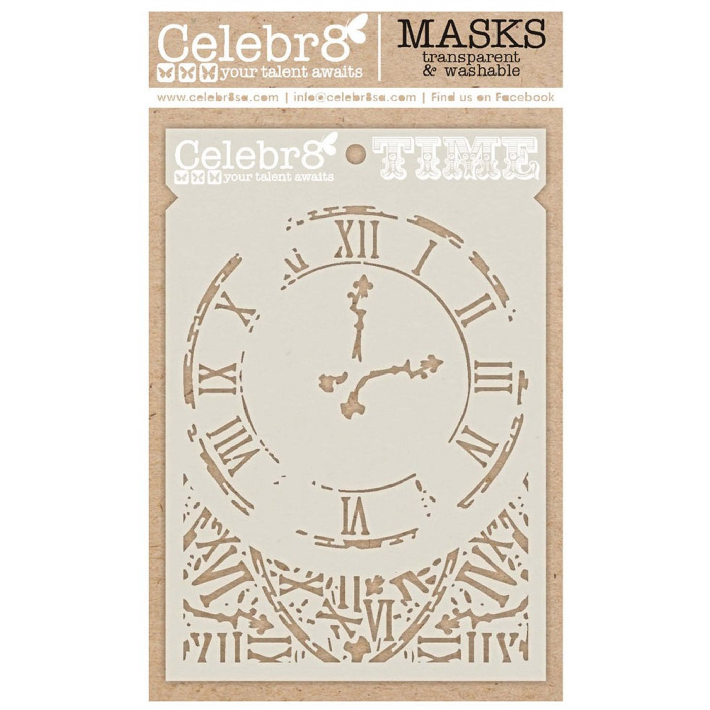 Time Clock Layering Stencil- Use Layering to add Texture and Design