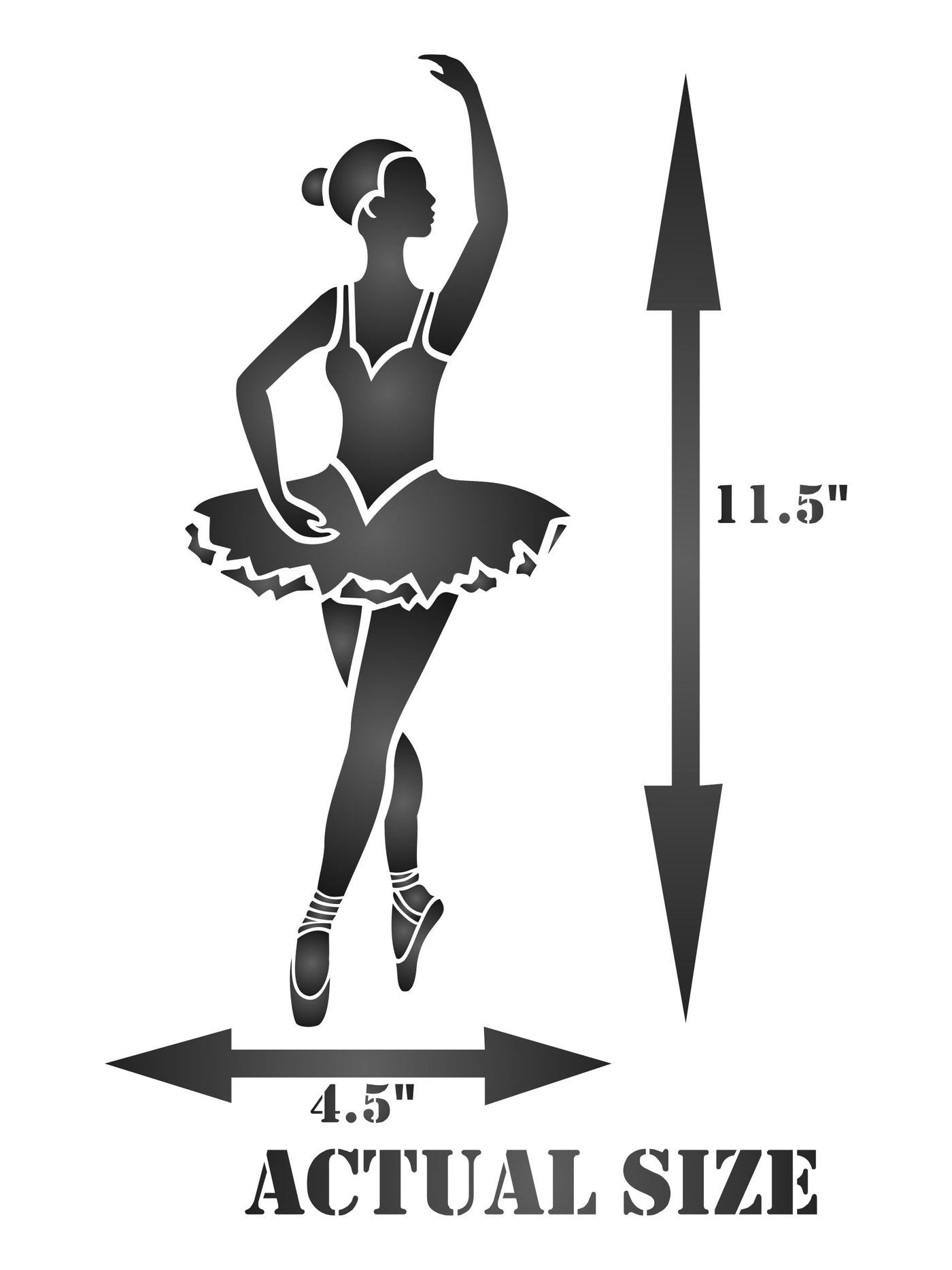 Ballerina Stencil- Ballet Dancer Ballerina Silhouette