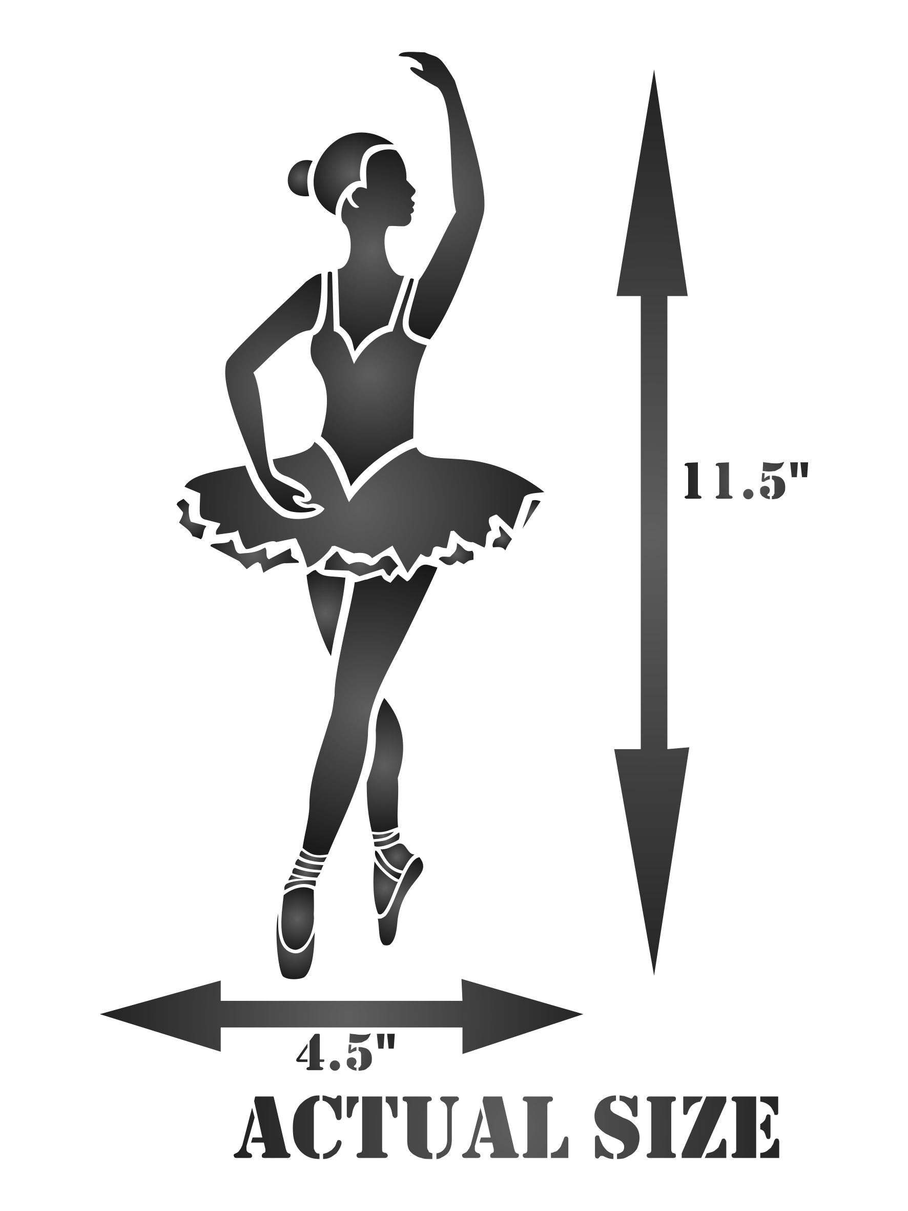 Ballerina Stencil- Ballet Dancer Ballerina Silhouette