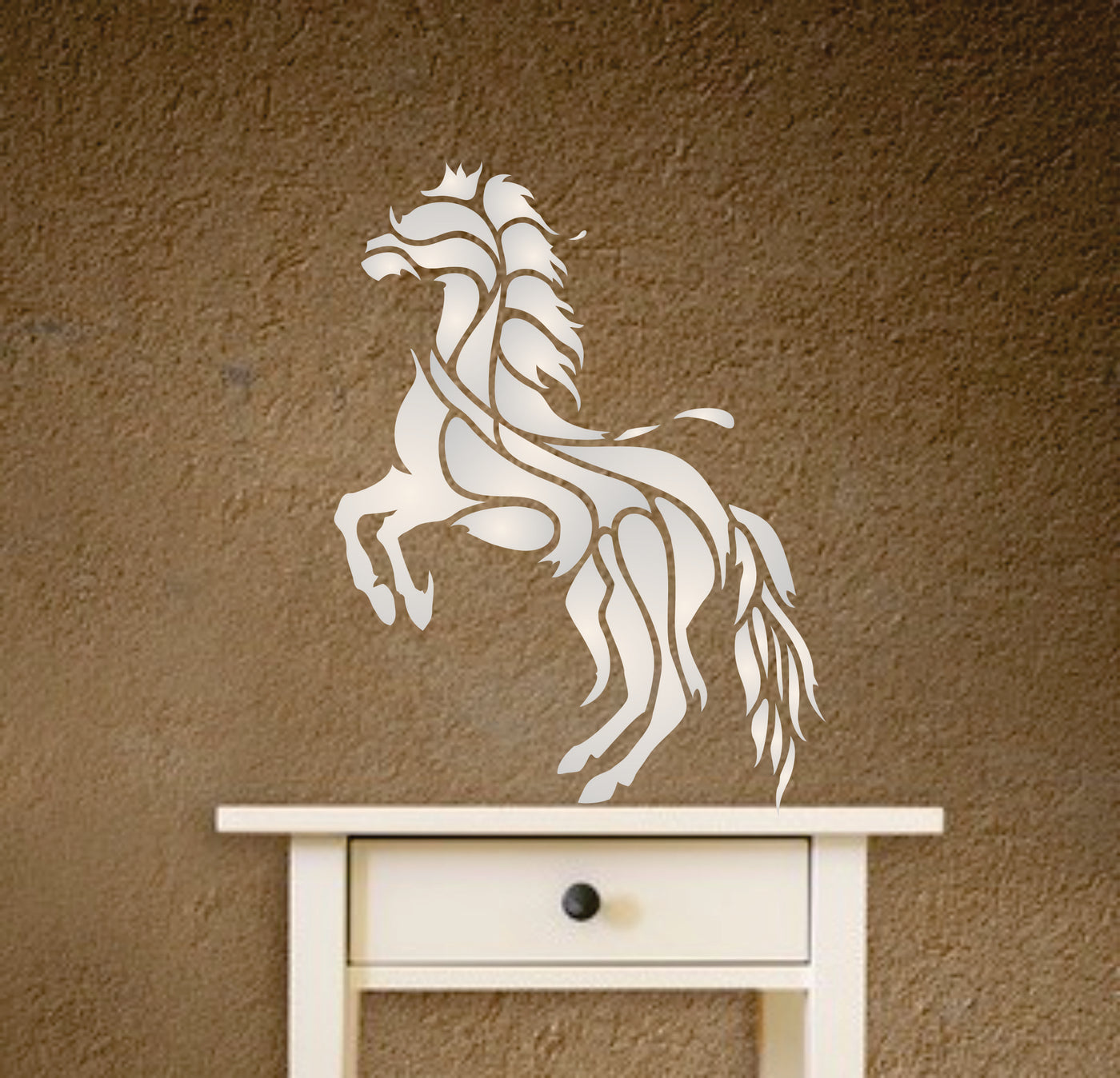 Horse Stencil - Geometric Decor Stylized Pet Animal