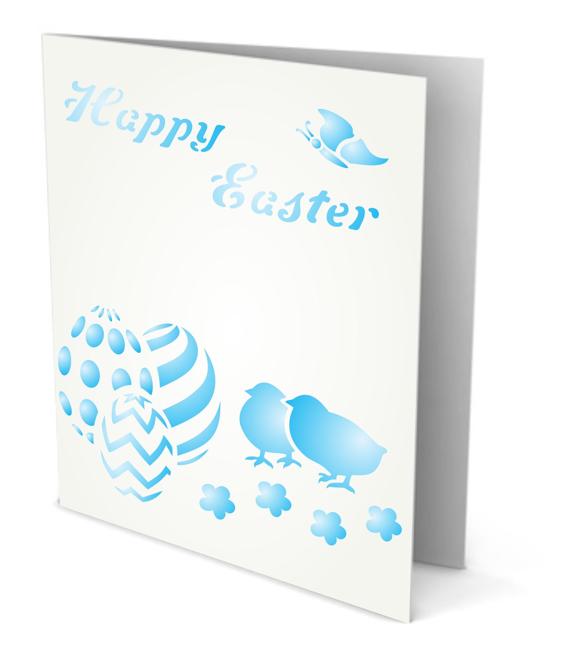 Happy Easter Stencil- Classic Easter Card Design