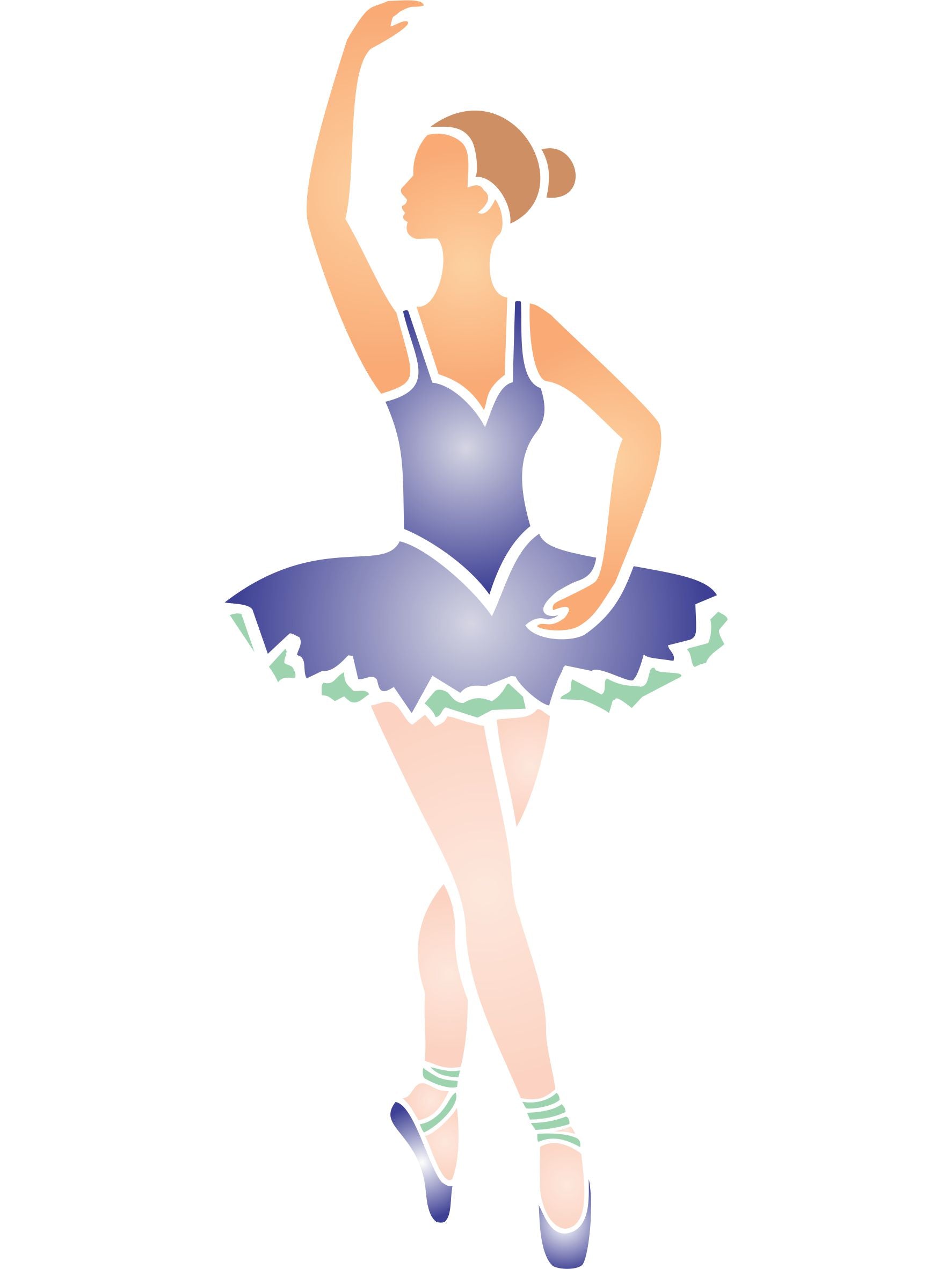 Ballerina Stencil- Ballet Dancer Ballerina Silhouette