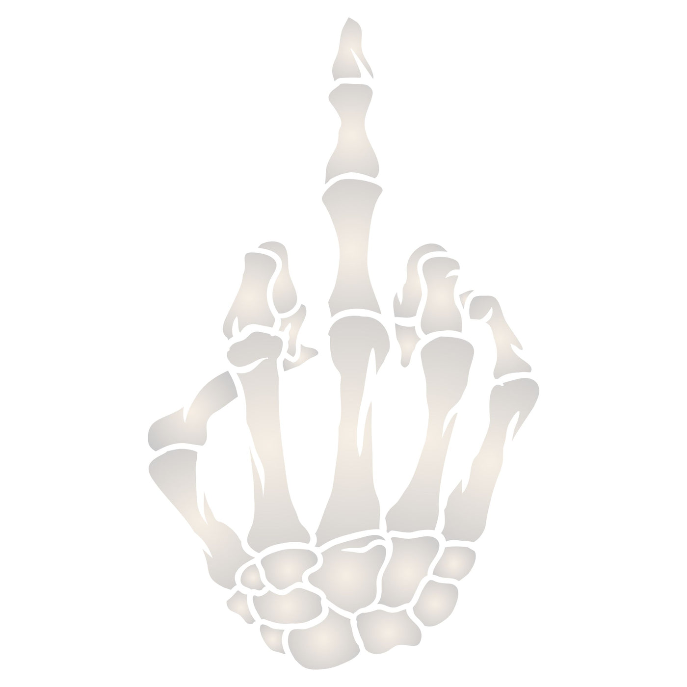 Skeleton Finger Stencil - Skeleton Hand Flipping The Bird Graphic Design