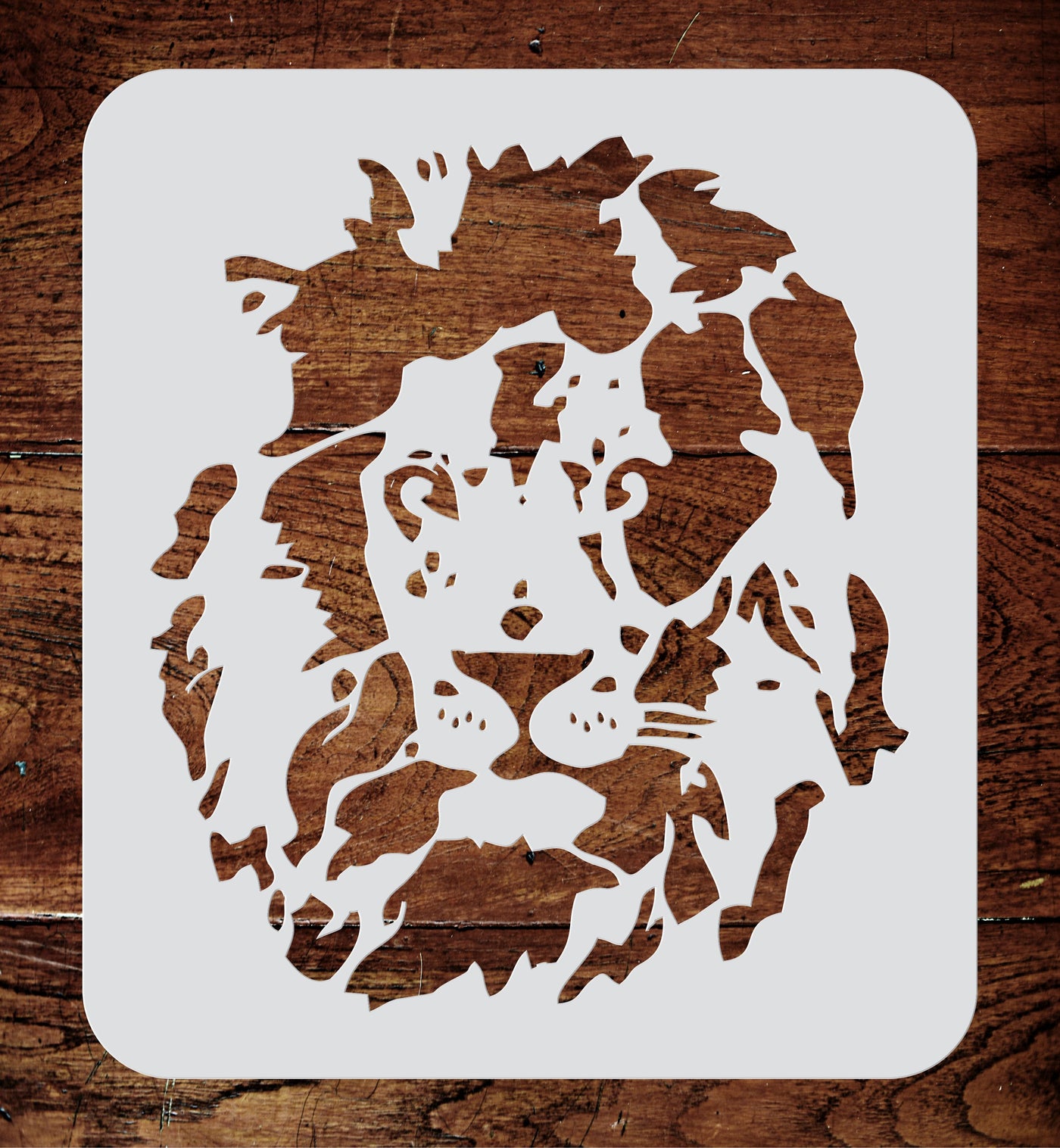 Lion Head Stencil - African Big Cat Wild Animal