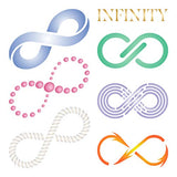 Infinity Stencil, 8.5 x 8.5 inch (L) - 6 Different Infinity Symbol