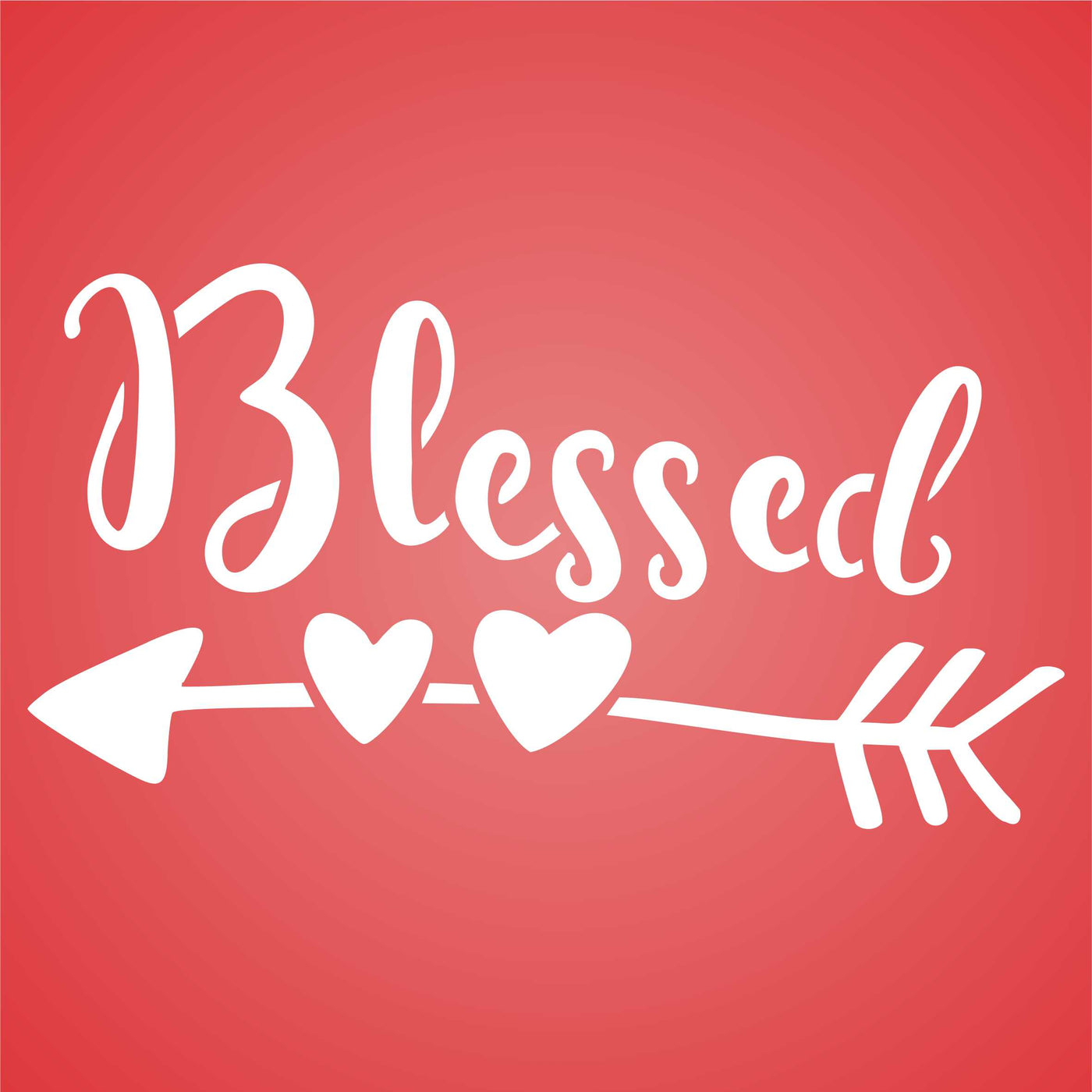 Blessed Stencil - Religious Christian Quote Label Sign Word