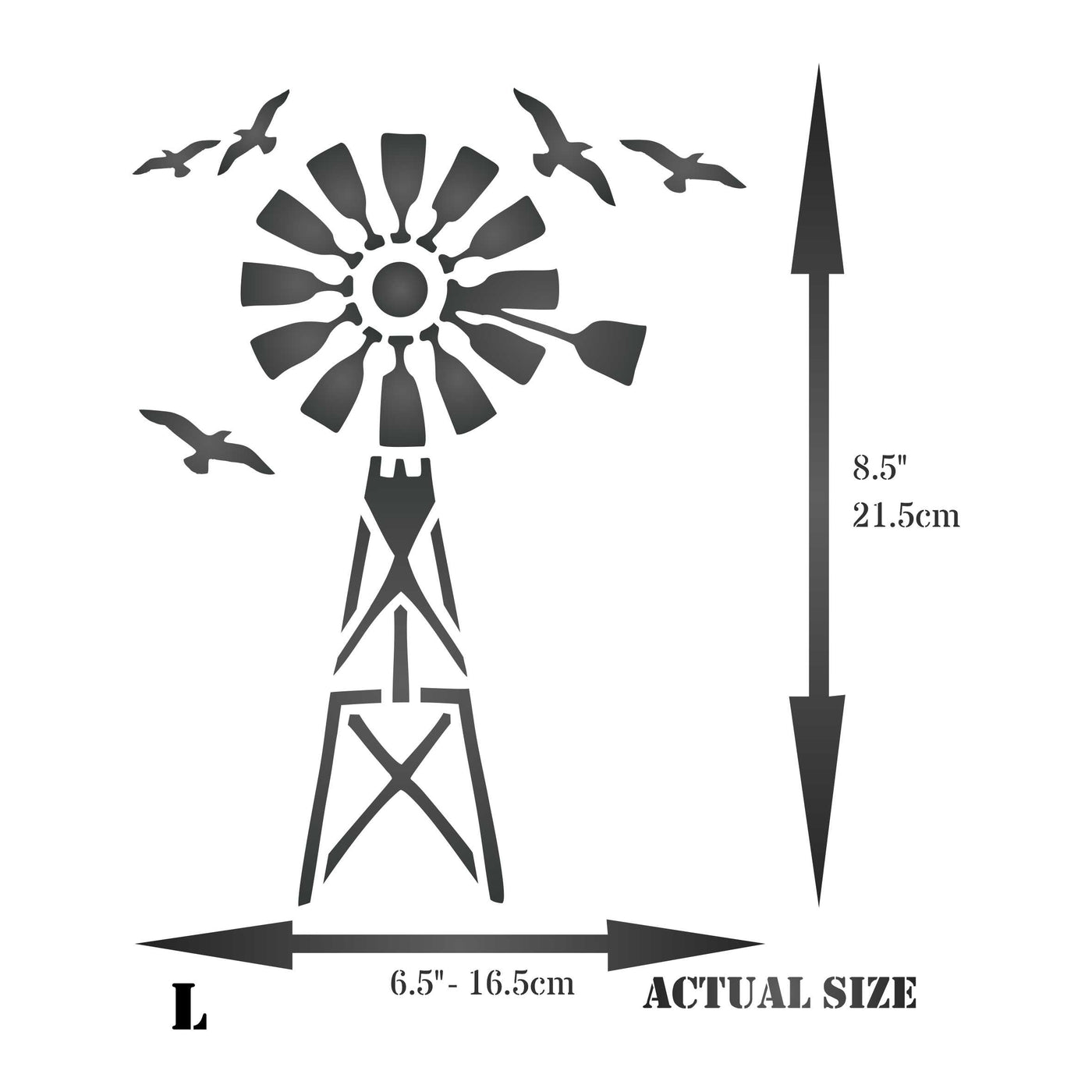 Windmill Stencil - Farmhouse Wind Mill