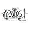 Egyptian Lotus Stencil- Classic Egyptian Flower Symbol