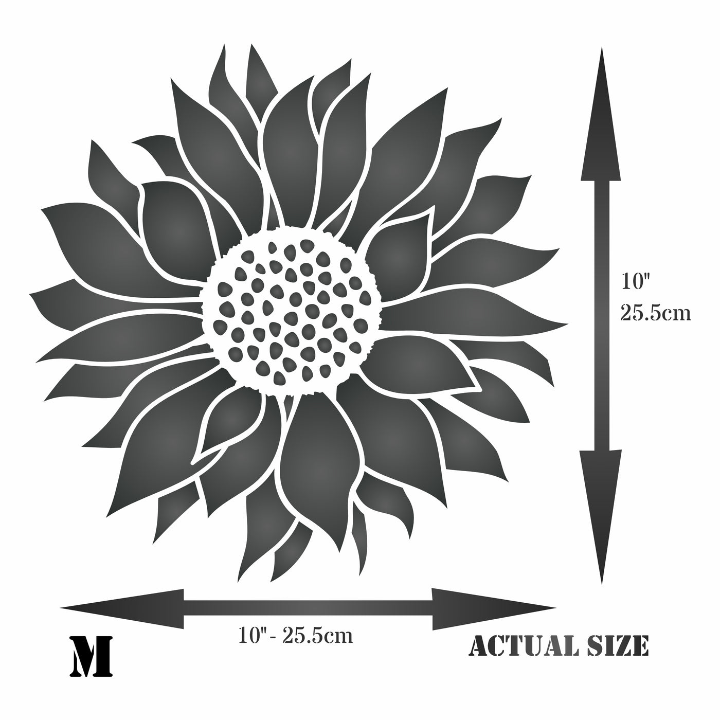 Sunflower Stencil - Classic Flower Floral Mural Art