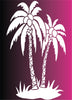 Palm Trees Stencil - Tropical Island Coconut Trees