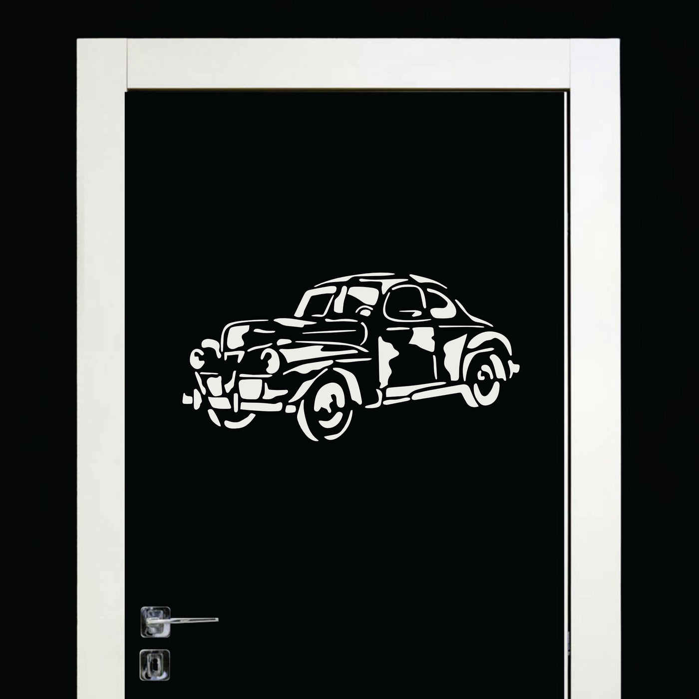 Vintage Cars Stencil - 3 Antique Automobiles