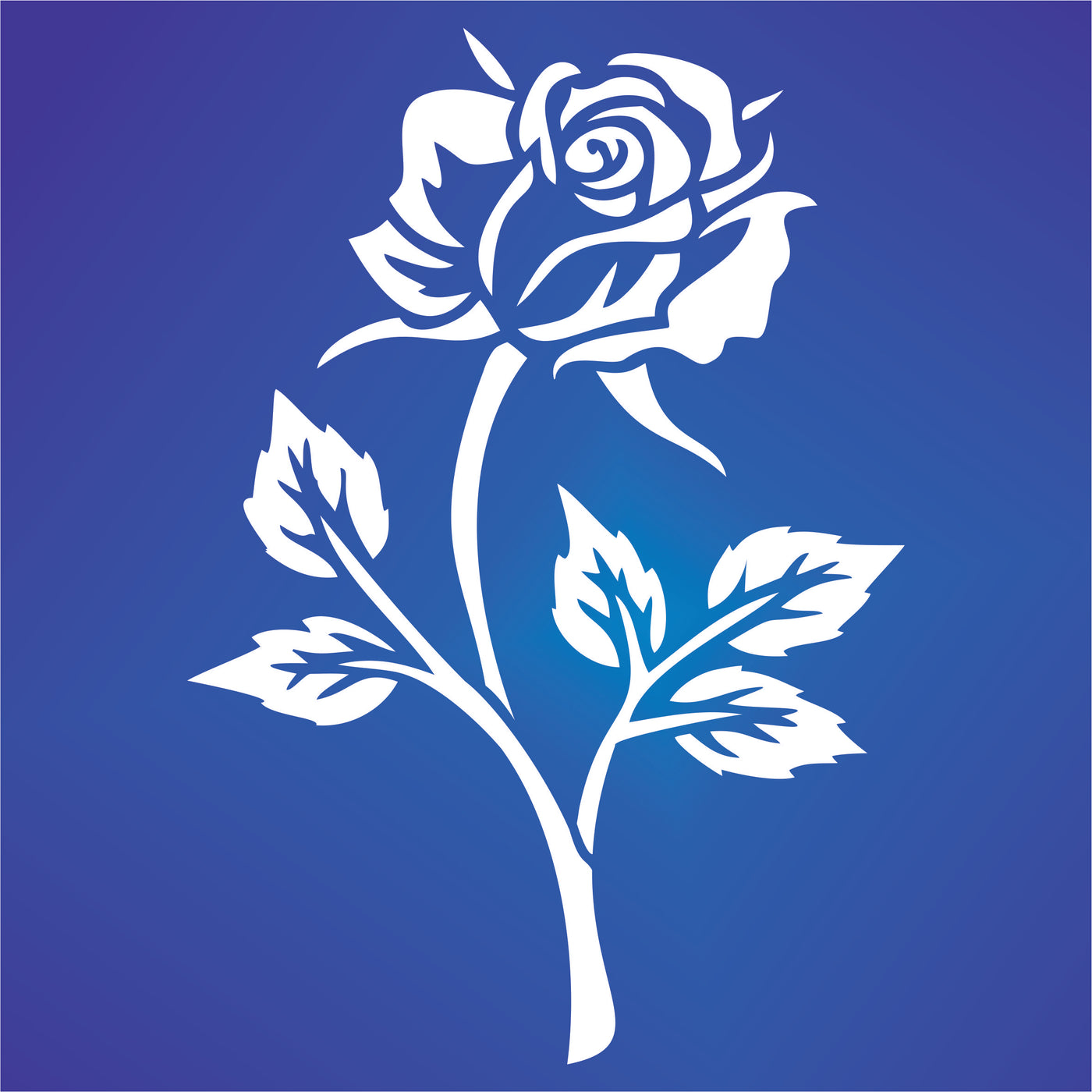 Single Rose Stencil - Bloom Flora Flower