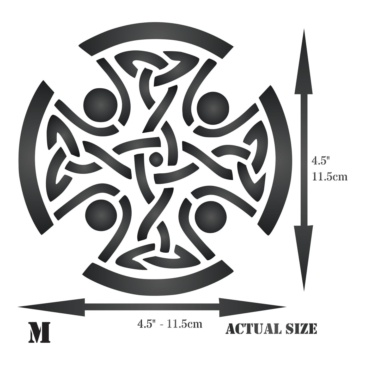 Celtic Cross Stencil - Religious Tribal Knotwork Decor Cards