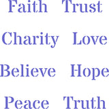 Words of Faith Stencil - Wording Words and Quote