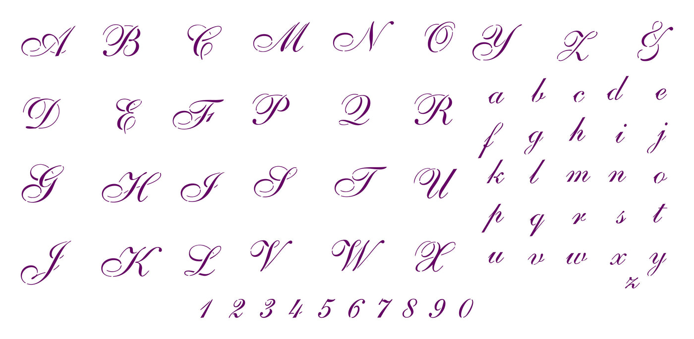 Cursive Letter - Letters Alphabet ABC Font