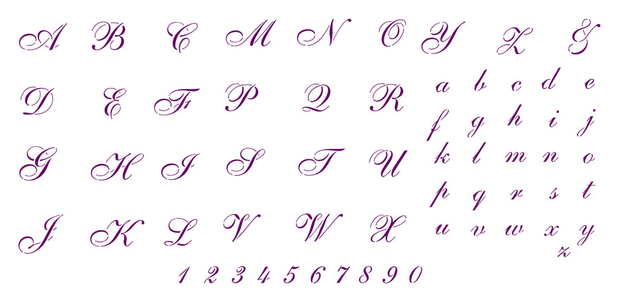 Cursive Letter - Letters Alphabet ABC Font