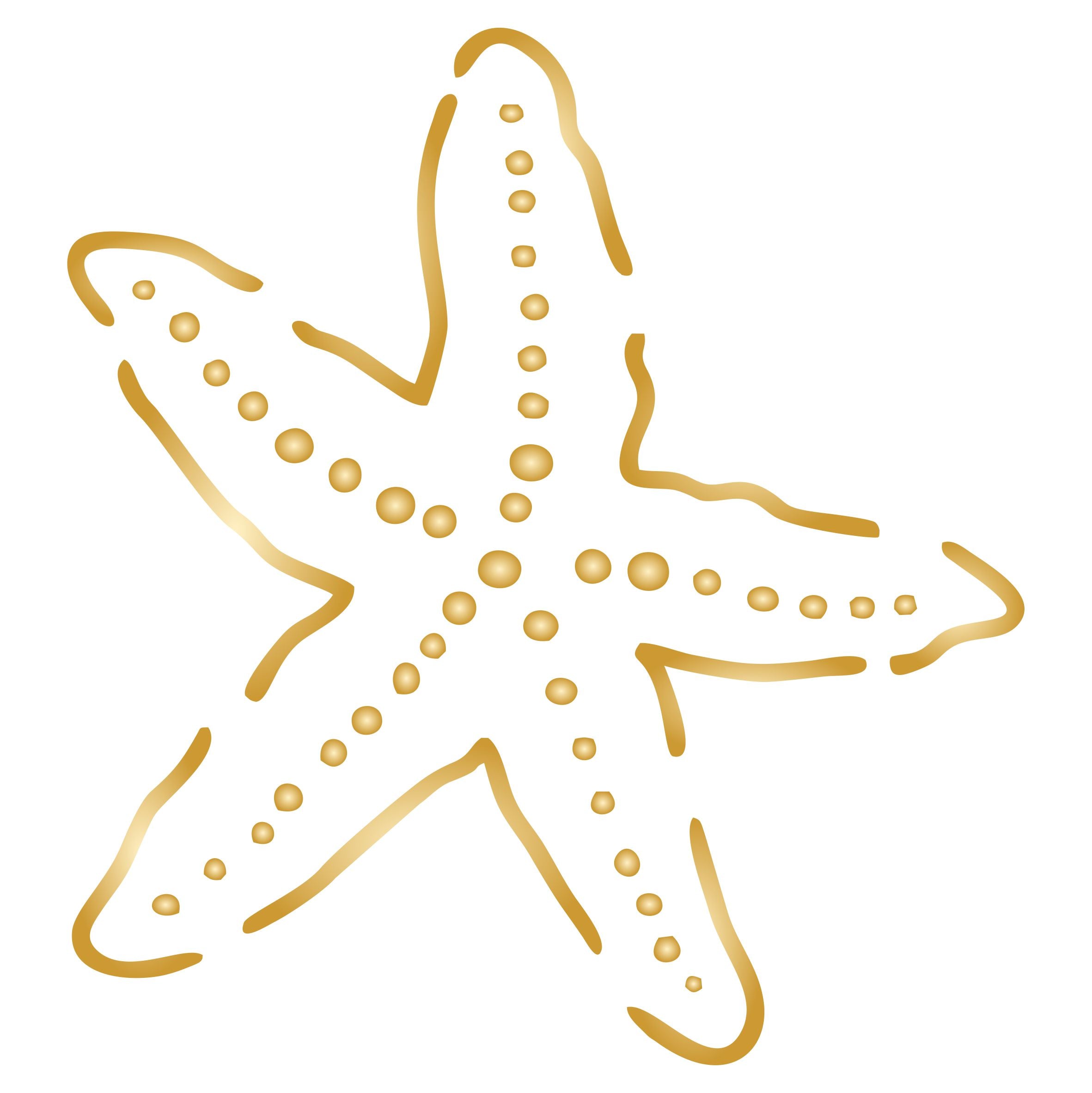 Starfish Stencil - SSea Ocean Nautical Seashore Reef Fish