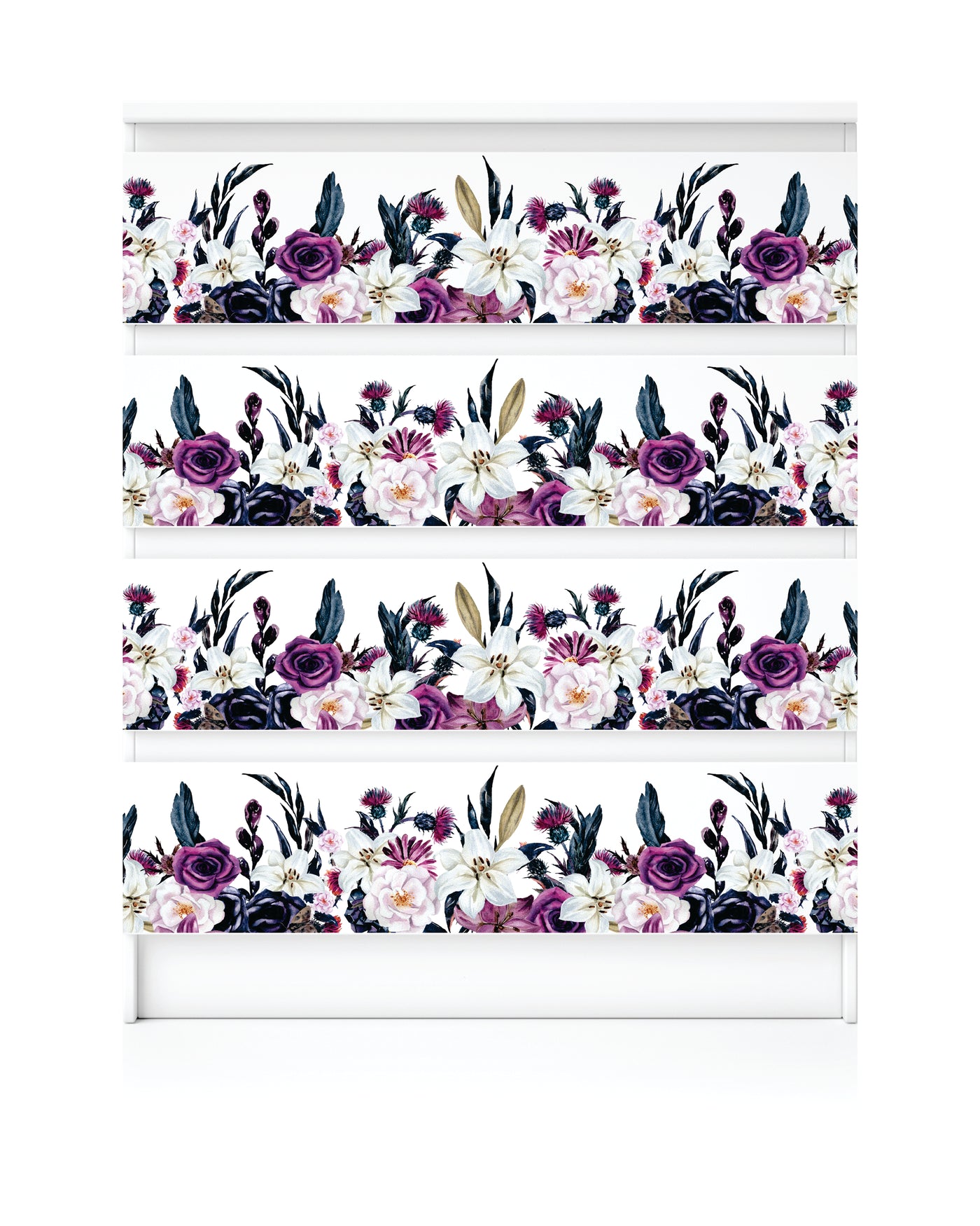 Gothic Floral Border Rice Paper- 3 Sheets Printed Mulberry Paper Border 36gsm