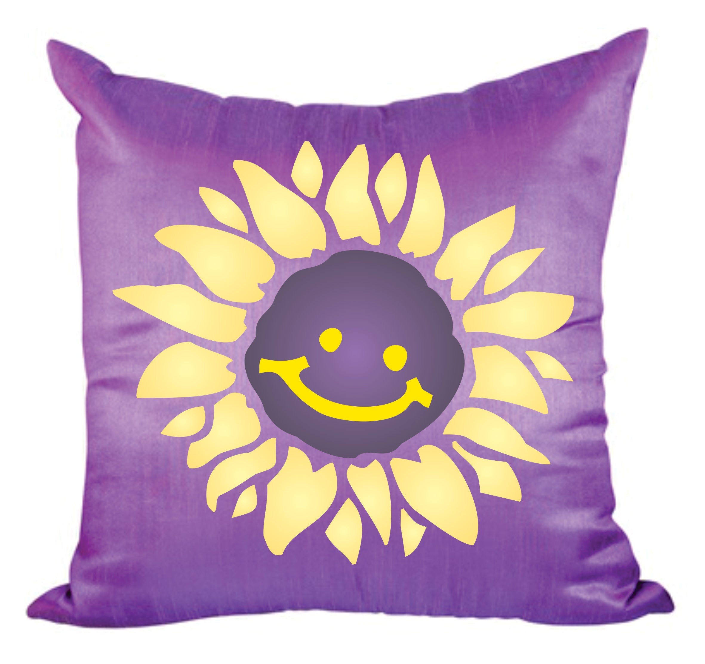 Sunshine Flower Stencil - Large Flower Face Baby Childs Nursery