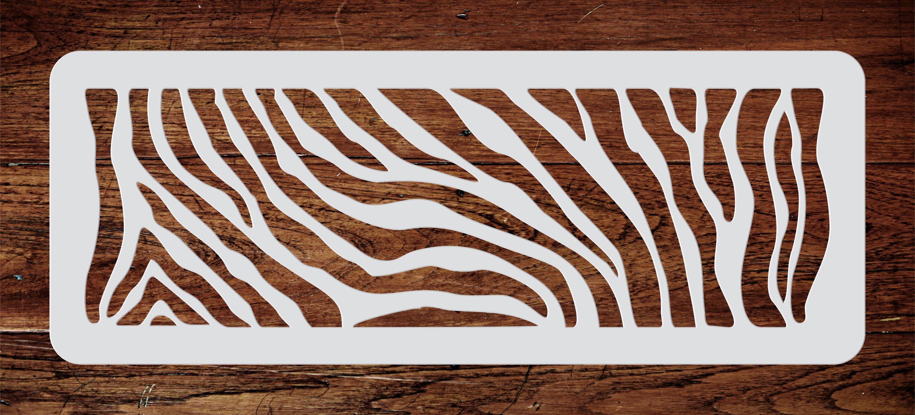 Zebra Stripe Stencil- Animal Skin Pattern Border