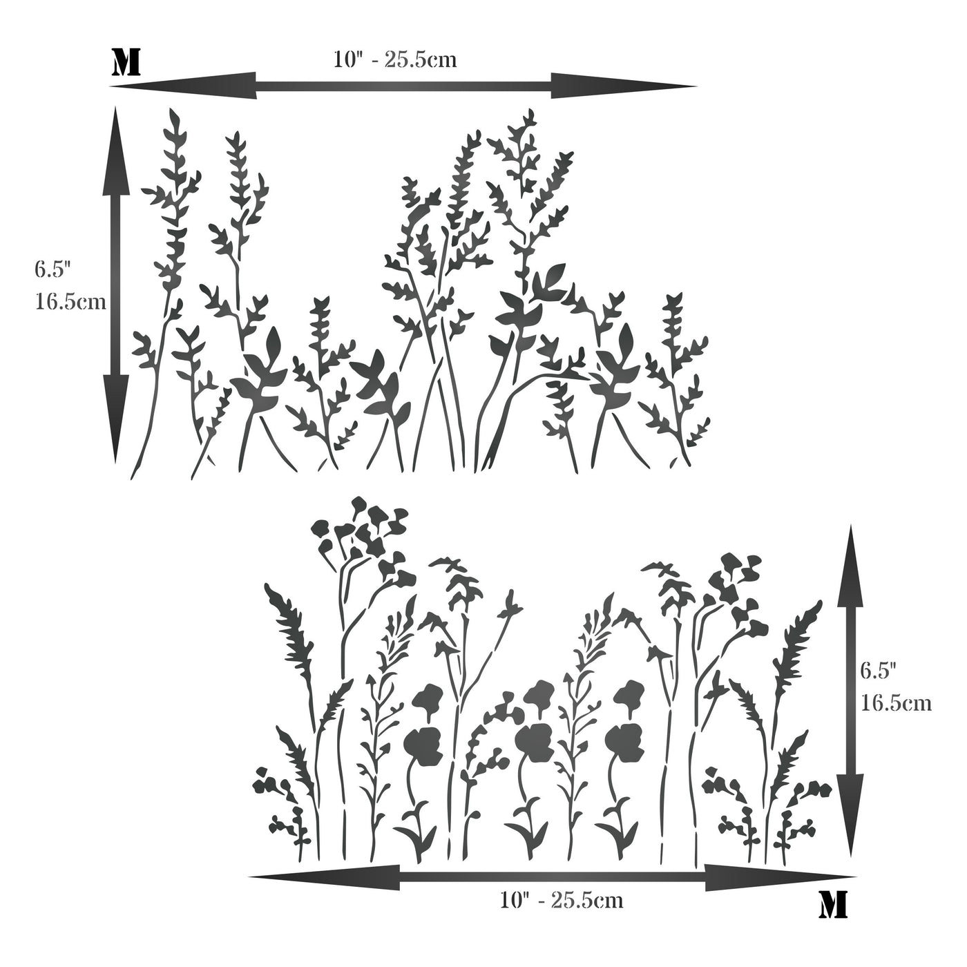 Grasses Stencil (2pc)- Use Border Layering to add Texture and Design