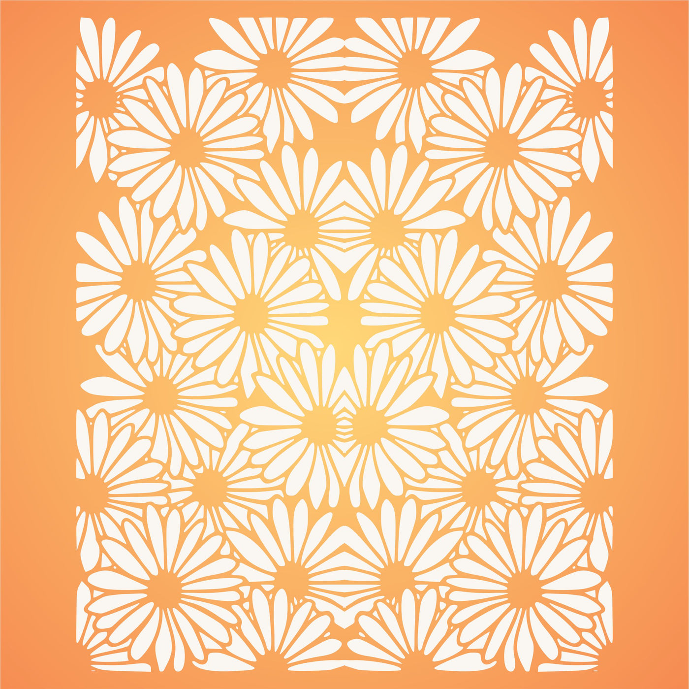 Slimline Daisy Stencil- Flower Daisies Card Making Slimline DiesCards Template